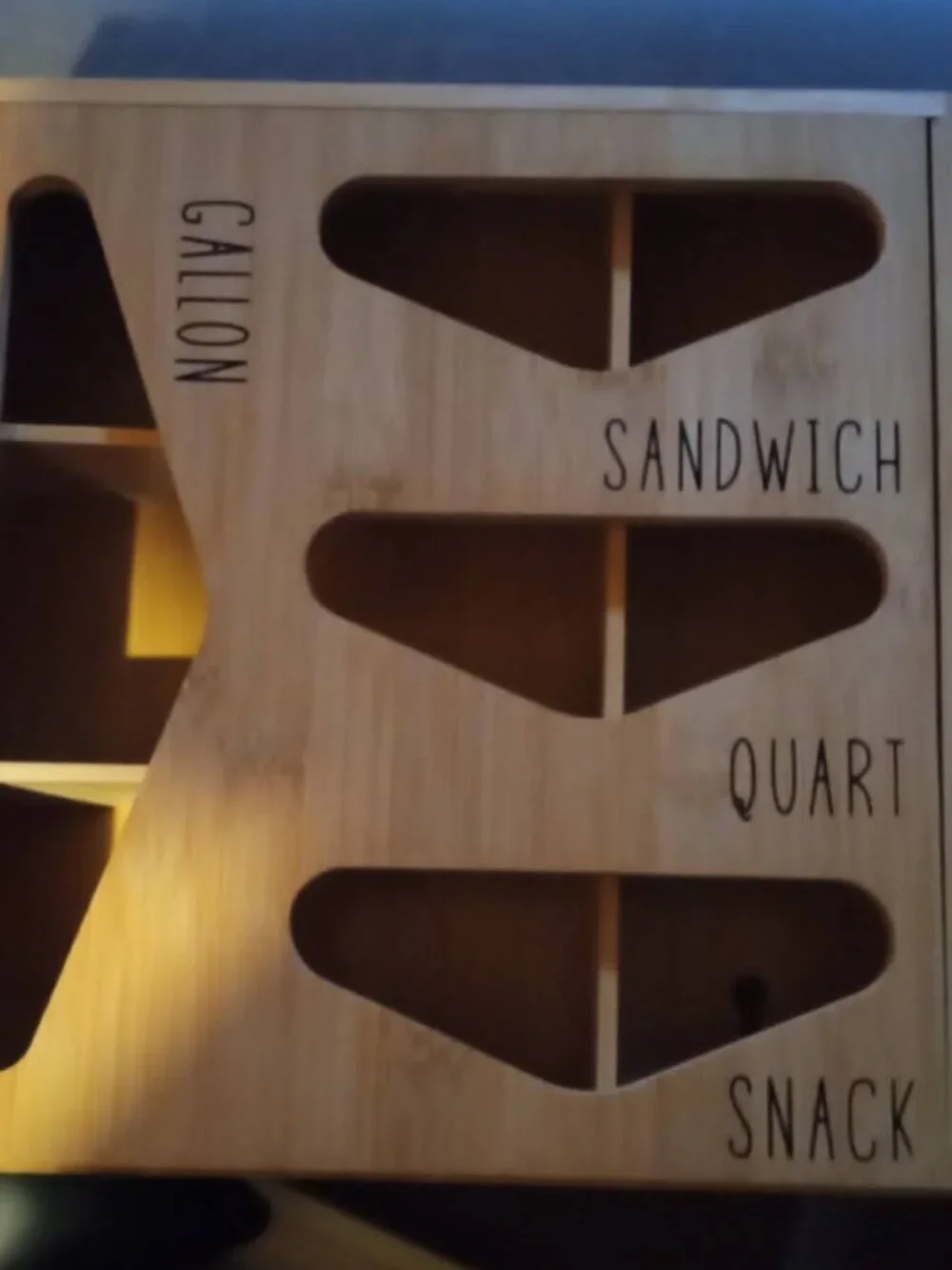 Bamboo Ziploc Bag Organizer